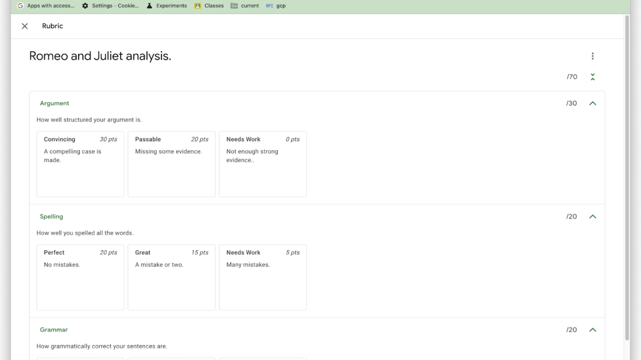 Google Classroom APIでルーブリック管理がより簡単に