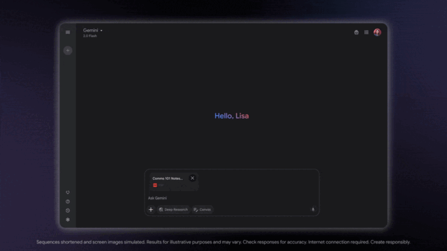 新しい共同作業スペース「Canvas」でGeminiアプリがもっと便利に