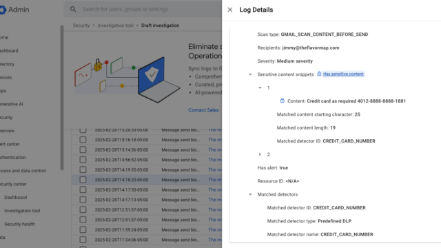 Gmailのデータ損失防止が「機密コンテンツスニペット」をサポート開始
