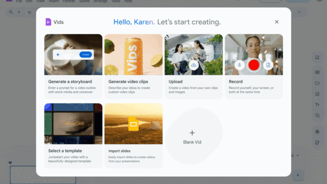 Googleスライドから簡単にビデオ作成が可能に！Google Vidsによる新機能の登場
