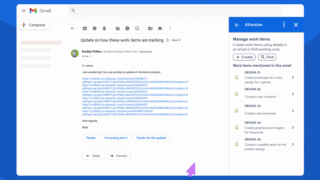 Gmail上でJiraと統合して、仕事の項目を直接管理しよう