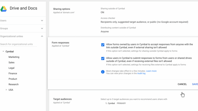 Googleフォームで新たな管理者設定が追加され、フォームの応答管理がより柔軟に
