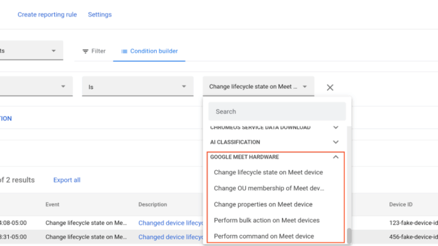 Google Meetハードウェアの管理ログイベントにより高度な情報を追加し、セキュリティとトラブルシューティングの向上を実現