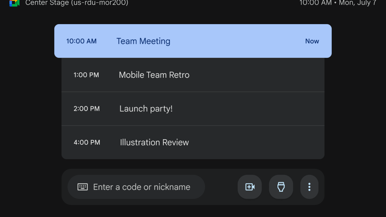 Google MeetのタッチコントローラーのUIが刷新されます