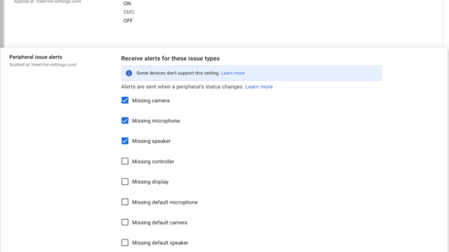 Google Meetハードウェア管理がもっと便利に！新しい設定変更のお知らせ