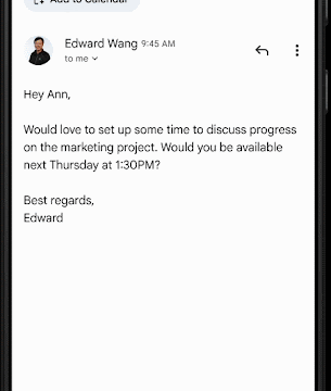 スマホでGmailからカレンダーにイベントを瞬時に追加！Geminiの便利機能が登場