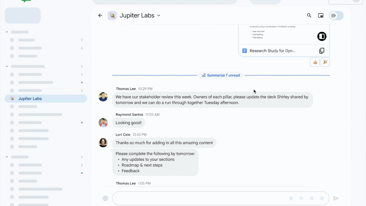 Google Chatで未読メッセージを効率よくキャッチアップしよう