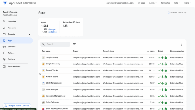 AIがアプリの概要を自動生成！AppSheet管理者コンソールでの新機能