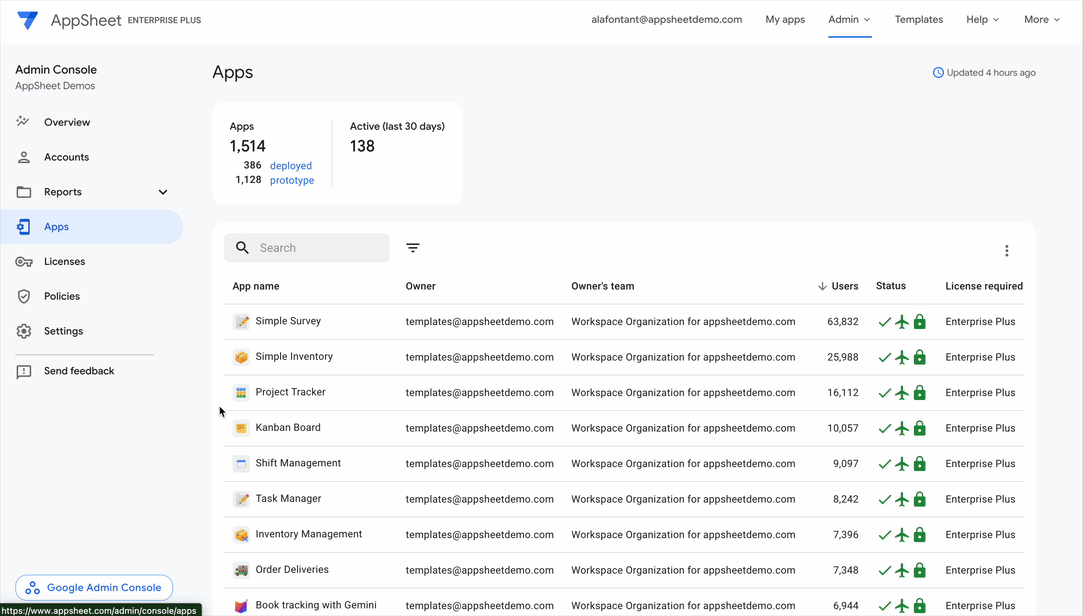 AIがアプリの概要を自動生成！AppSheet管理者コンソールでの新機能