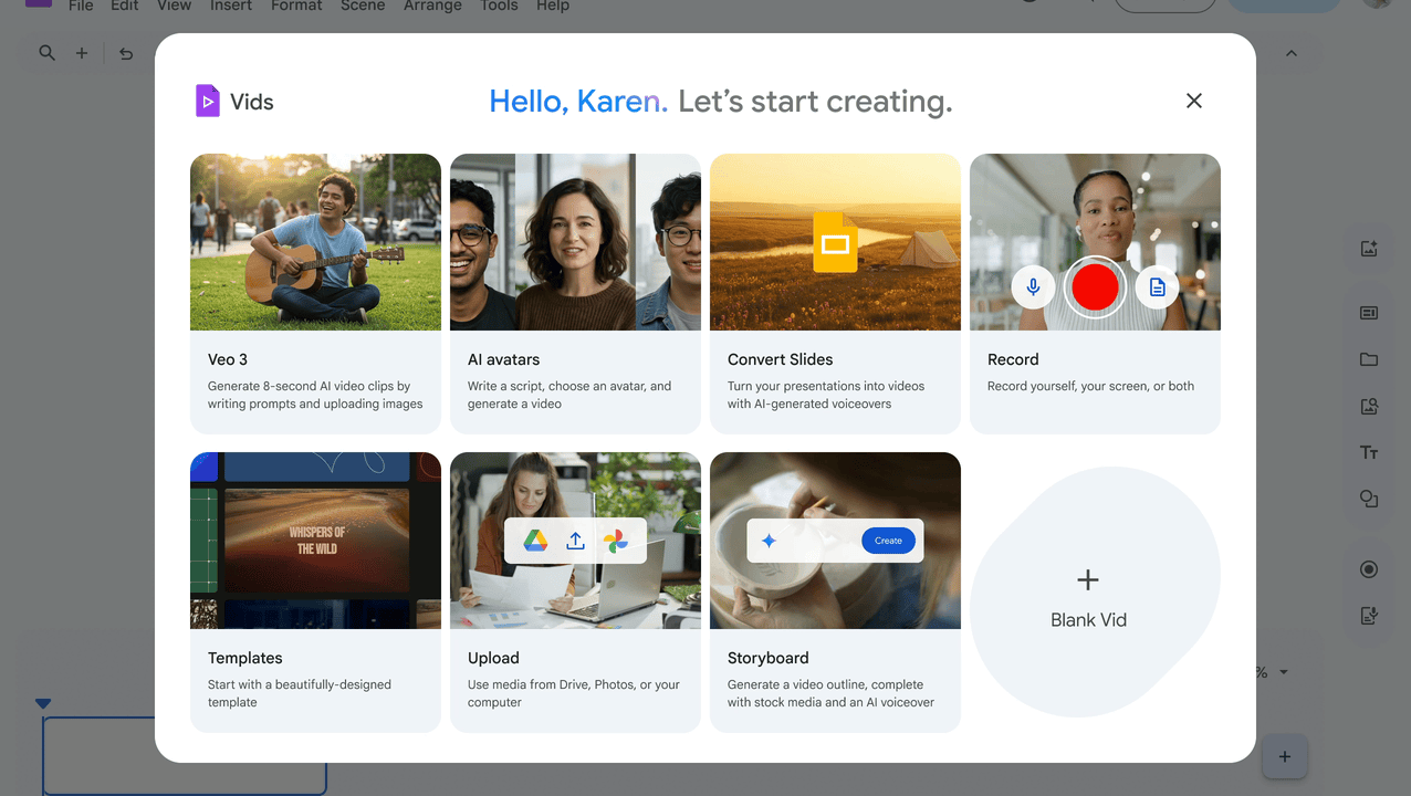 Google Vidsでスライドを魅力的な動画に変換できる新機能が登場！