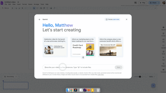 Google VidsでGoogleスライドとの連携が可能に
