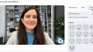 Google MeetのAIメイクアップ機能で、オンライン会議もスタイリッシュに