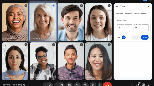 Google Meetにタイマー機能が追加され、オンライン会議がより効率的に