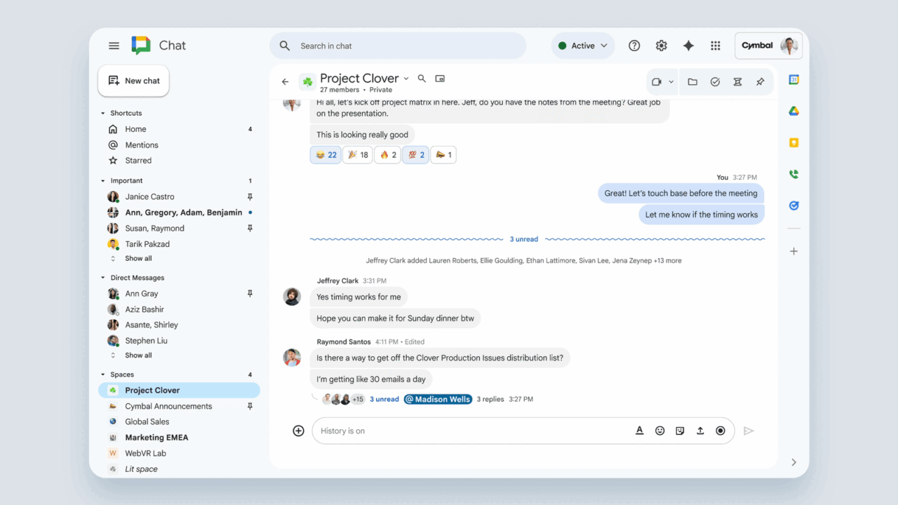 Google Chatでステッカーが使えるようになりました