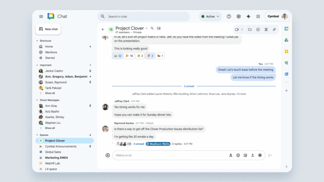Google Chatでステッカーが使えるようになりました