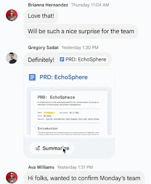 Google ChatモバイルでGeminiによるファイル要約が可能に