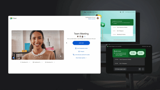 Google Meetハードウェアでの「Connect room」によるシームレスな会議開始