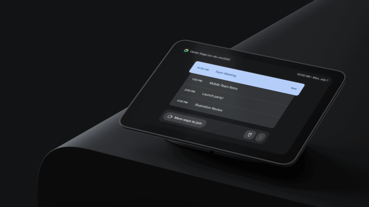 Google MeetハードウェアタッチコントローラーのUIがより使いやすくなります